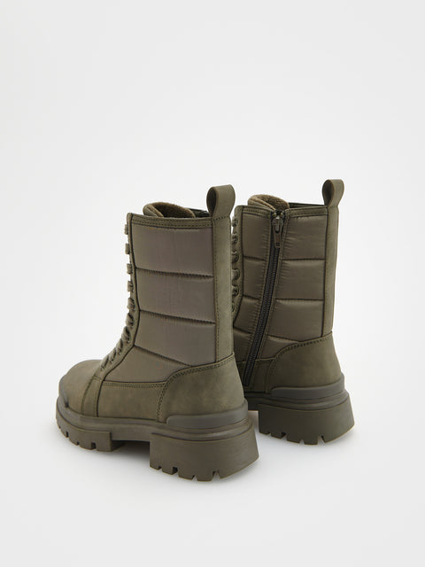 Reserved Girl's Olive Green High Insulated Ankle Boots | Reserved In Lebanon