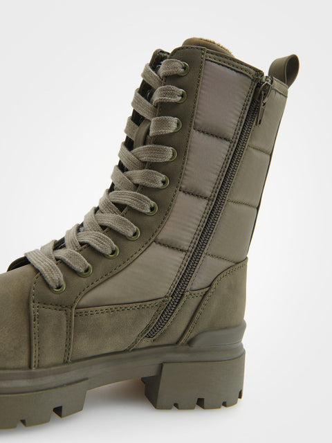 Reserved Girl's Olive Green High Insulated Ankle Boots | Reserved In Lebanon