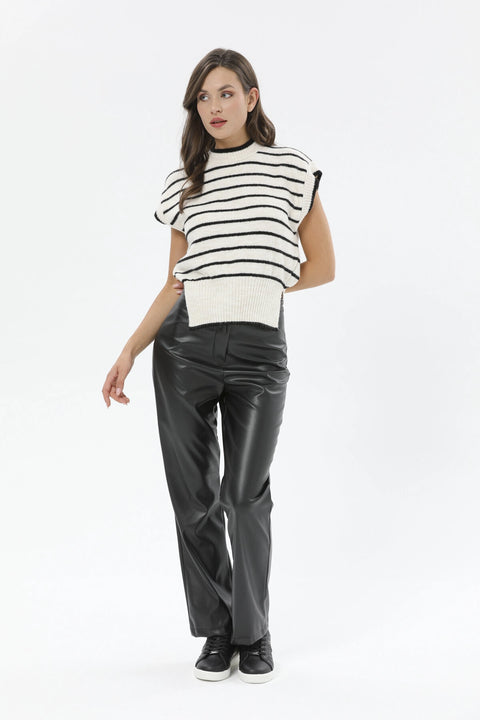 Big Dart Women's Beige Short Sleeve Sweater | Big Dart In Lebanon