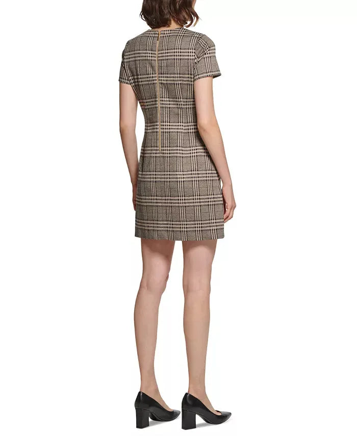 Calvin Klein Women's Petite Plaid Short-Sleeve Sheath Dress | Calvin Klein  in Lebanon