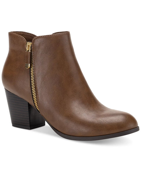 Style & Co Women's Cognac Smooth Masrinaa Ankle Booties | Style & Co In Lebanon