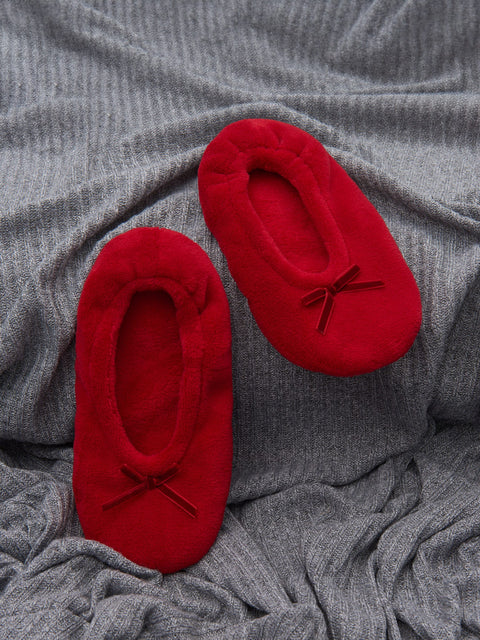 Sinsay Women's Red Flat Slipper With Decorative Bow | Sinsay In Lebanon
