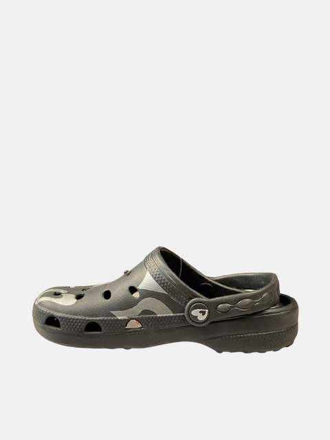 Betty Boop Girl's Black And Silver crocs Slipper SI356 shr