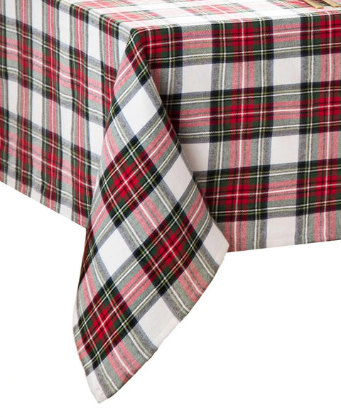 Elrene  Red Christmas Classic Holiday Plaid 120" L x 60" W x 0.1" H Table Cover  | Elrene  in Lebanon