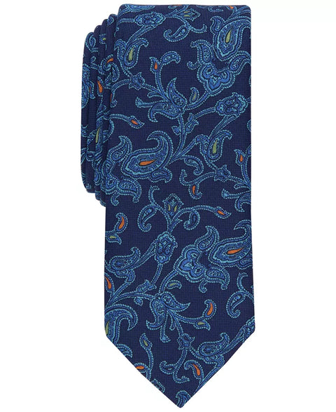 Bar III Men's Navy Blue Roosevelt Paisley Tie | Bar III In Lebanon