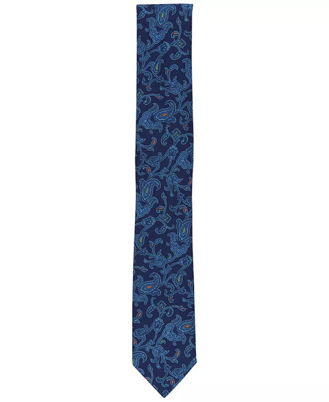 Bar III Men's Navy Blue Roosevelt Paisley Tie | Bar III In Lebanon