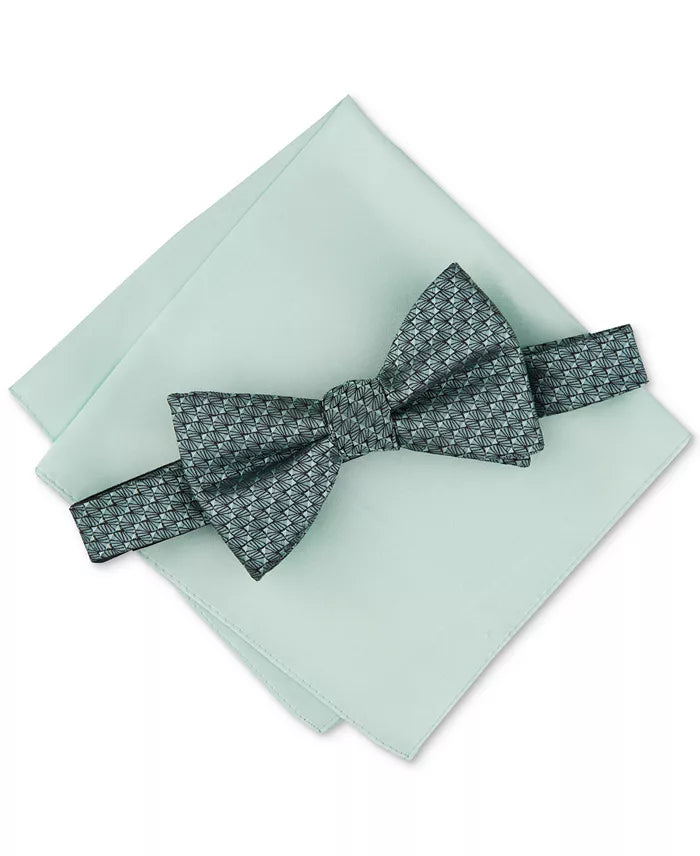 Alfani Men's Green Bow Tie & Pocket Square | Alfani In Lebanon