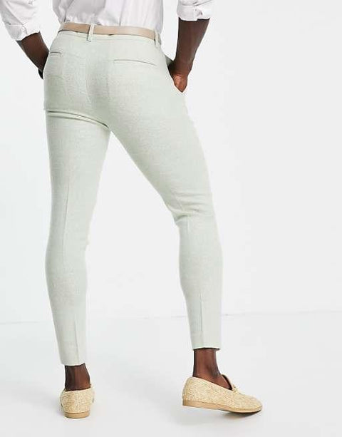 ASOS DESIGN  Men's Light Green Trouser ANF2361