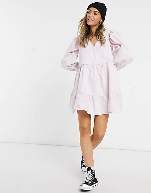 ASOS Design Women's Light Lilac Dress AMF1277