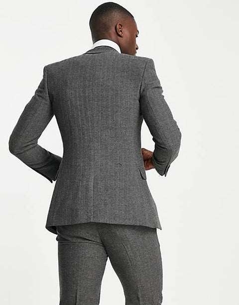 Asos Design Men's Grey Blazer  ANF111 (AN61,AN76,AN97)