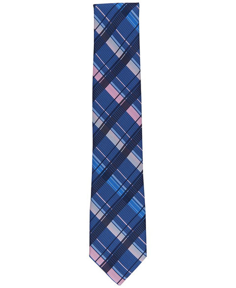 Perry Ellis Portfolio Men's Blue Macomber Plaid Tie | Perry Ellis Portfolio In Lebanon