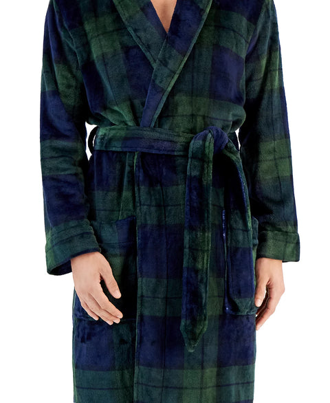 Club Room Men's Indigo Blue Plush Pajama Robe | Club Room In Lebanon