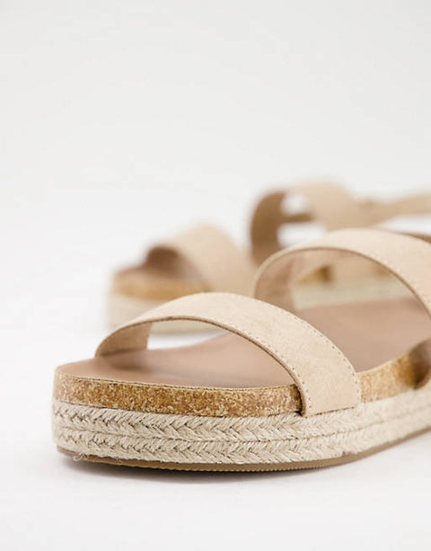 ASOS Design  Women's Beige Sandal ANS391 (Shoes53,54) shr(ST3)