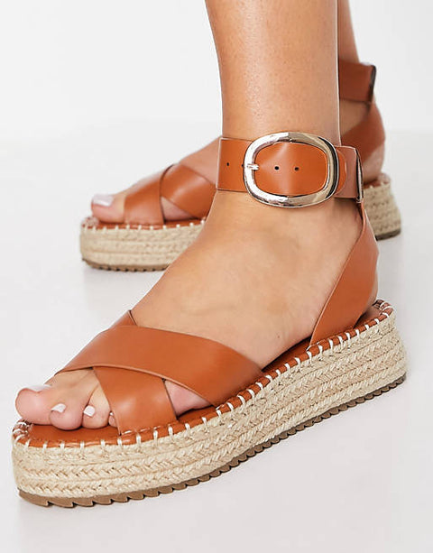 ASOS Design Women's Camel Sandal ANS501 shr