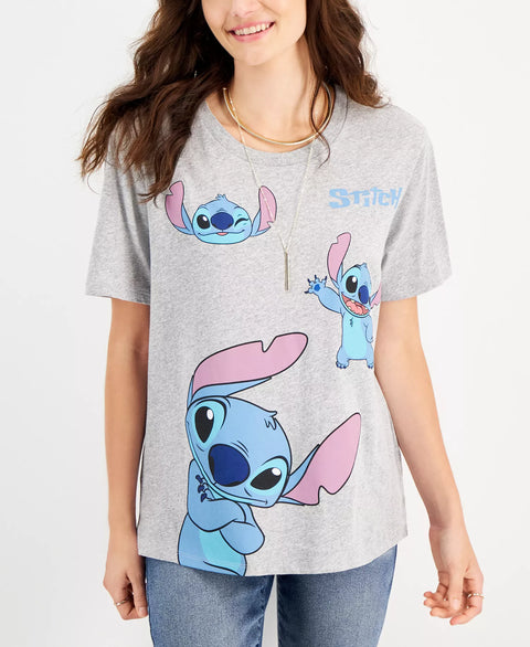 Disney Women's Grey Stitch Graphic T-Shirt | Disney In Lebanon