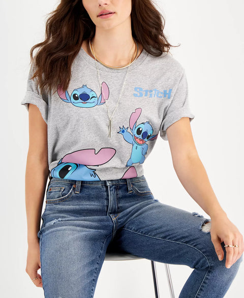 Disney Women's Grey Stitch Graphic T-Shirt | Disney In Lebanon