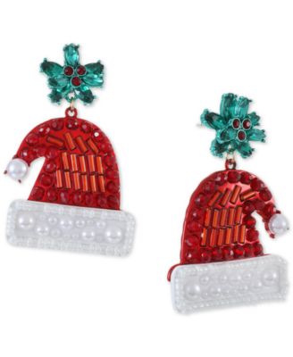 Holiday Lane Women's Multicolor Santa Clause Hat Earrings |Holiday Lane in Lebanon