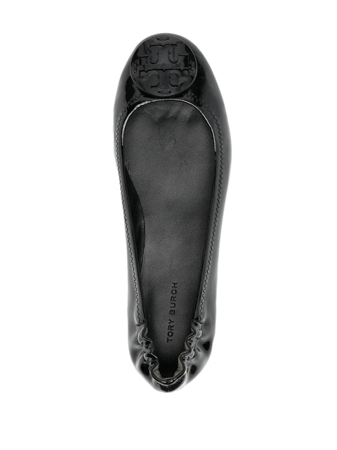 Tory Burch Women's Black Patent Leather Minnie Travel Ballerina |Tory Burch In Lebanon