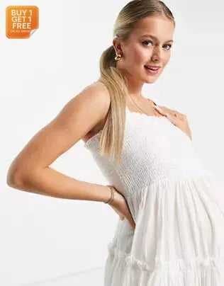 Asos Design Maternity Women's White Dress ANF1063