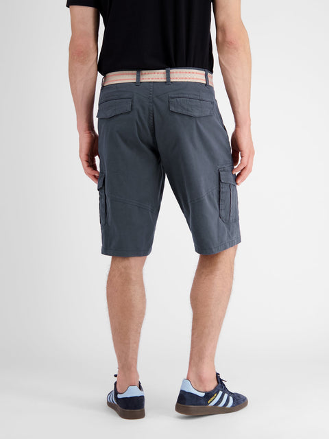 Lerros Men's Charcoal Gray Sporty Cargo Dawson Belted Shorts | Lerros In Lebanon