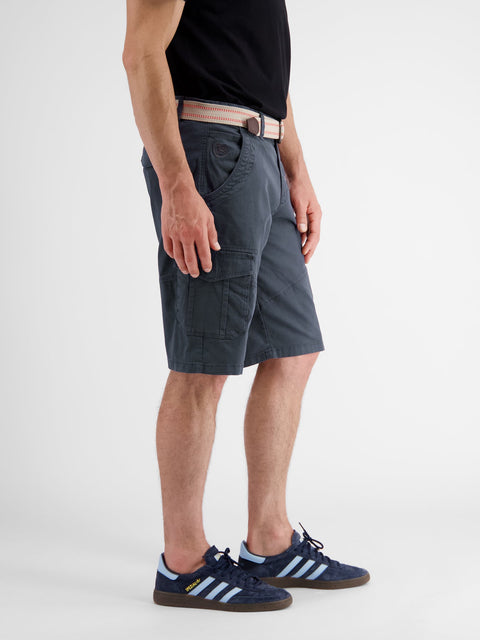 Lerros Men's Charcoal Gray Sporty Cargo Dawson Belted Shorts | Lerros In Lebanon
