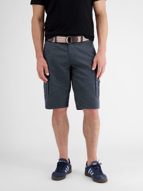 Lerros Men's Charcoal Gray Sporty Cargo Dawson Belted Shorts | Lerros In Lebanon