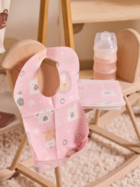 Sinsay Baby Girl's Pink Disposable Animal Bib 10-Pack | Sinsay In Lebanon