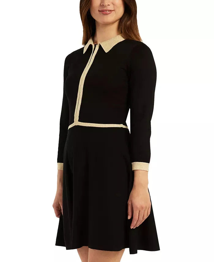 BCX Women's Black Contrast Trim Sweater Dress | BCX in Lebanon