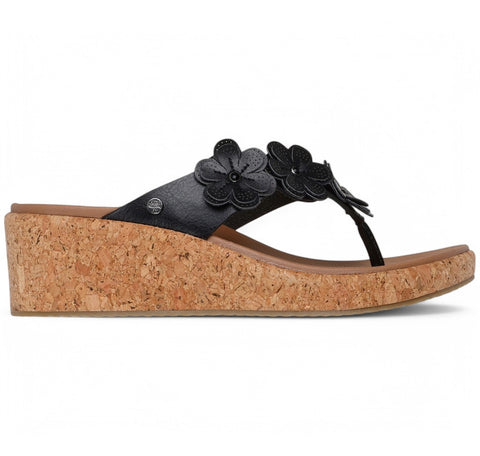 Skechers Women's Black Rare Blossom Arch Fit Beverlee Slippers | Skechers In Lebanon