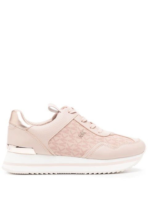 Michael Kors Women's Light Pink Raina Logo-Jacquard Platform Sneakers | Michael Kors In Lebanon