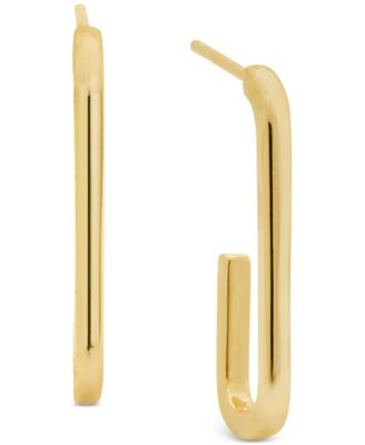Giani Bernini Women's Gold Polished Tube J Hoop Earrings|Giani Bernini In Lebanon