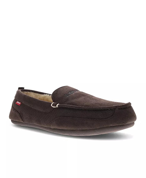 Levi's Men's Dark Brown Harlin 2 Memory Foam Moccasin Slippers |Levi's In Lebanon