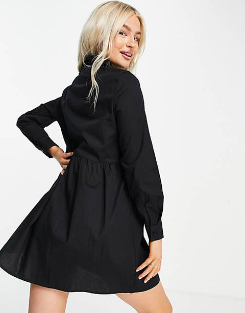 Asos Design Women's Black Shirt Dress AMF1544
