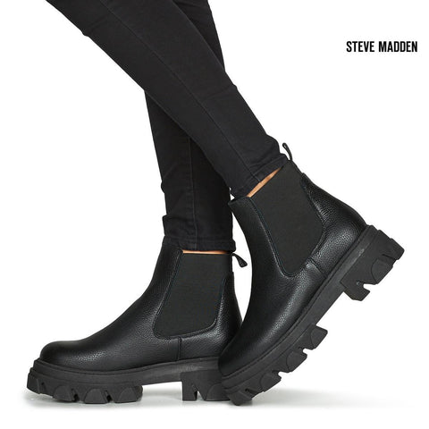 Steve Madden Women's Black Mixture Ankle Boots |Steve Madden in Lebanon