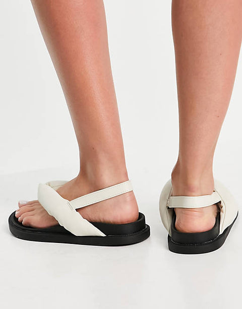 Public Desire Women's White Sandal AMS310 SHR