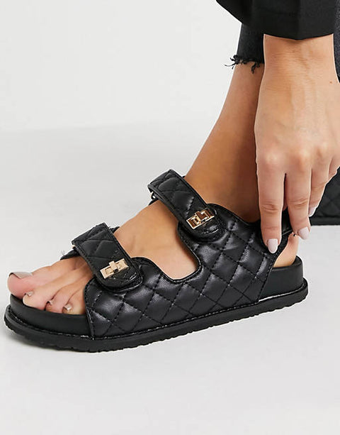 Public Desire Women's Black Sandal 101209801 AMS36 [shoes 37_10) shr