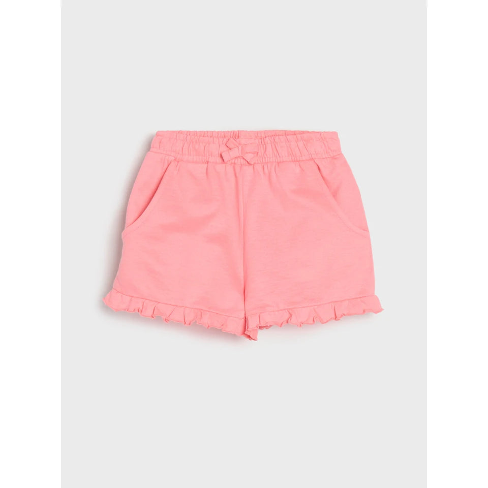 Sinsay Girl's Pink With Ruffled Hem Shorts