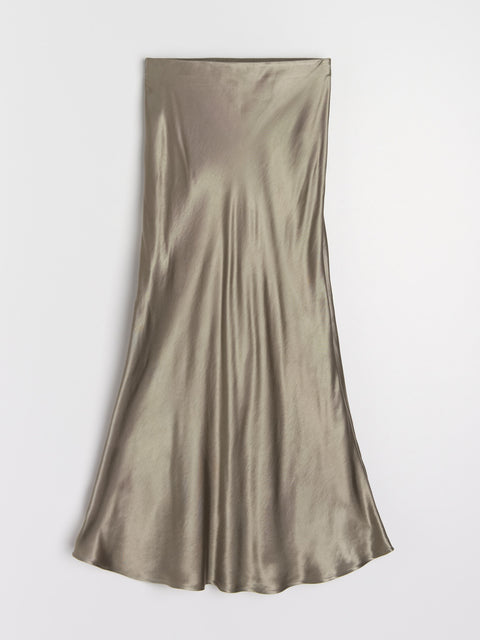 Sinsay Women's Green Satin Midi Skirt | Sinsay In Lebanon