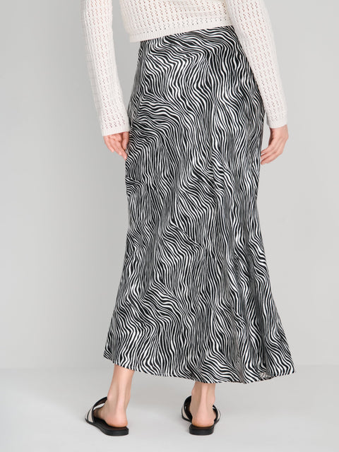 Sinsay Women's Black/White Lined Midi Skirt | Sinsay in Lebanon