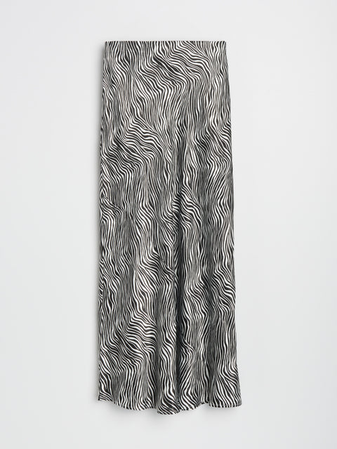 Sinsay Women's Black/White Lined Midi Skirt | Sinsay in Lebanon