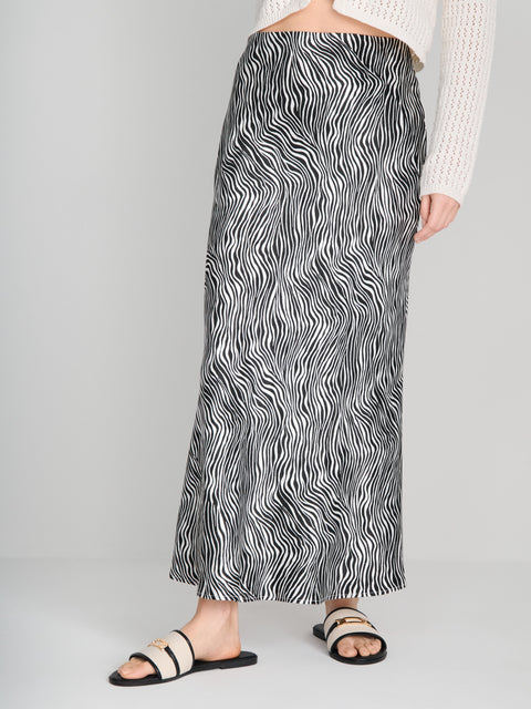 Sinsay Women's Black/White Lined Midi Skirt | Sinsay in Lebanon