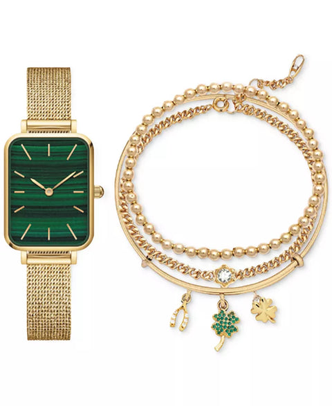 Jessica Carlyle Women's Gold-Tone Metal Alloy Bracelet Watch 23mm Gift Set | Jessica Carlyle In Lebanon
