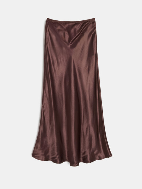 Sinsay Women's Brown Satin Midi Skirt | Sinsay in Lebanon