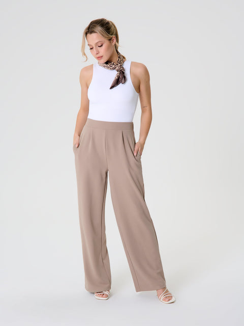 Sinsay Women's Tan Loose Wide Leg Trouser|Sinsay In Lebanon