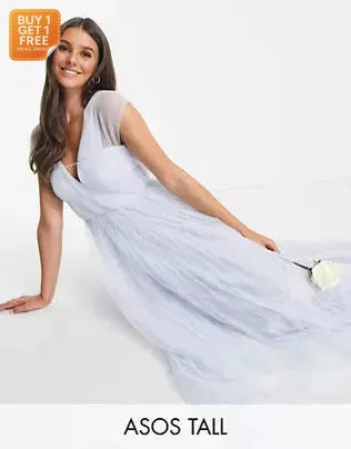 Asos Design Women's Baby Blue Dress ANF826
