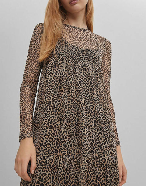 Bershka Women's Leopard Dress AMF1227