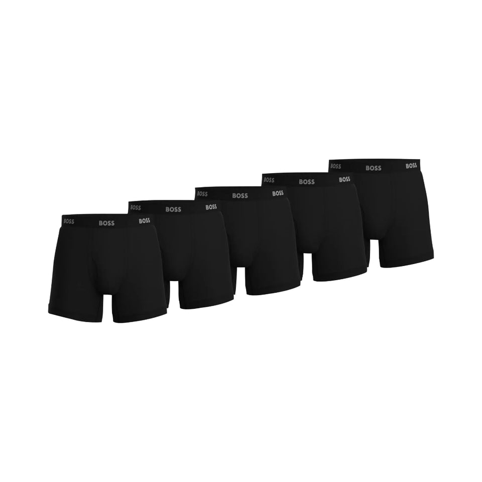 Boss Men's Black 5-Pack Authentic Cotton Boxer