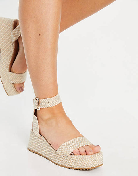 ASOS Design Women's Beige Sandal ANS16 (Shoes27,56,59)