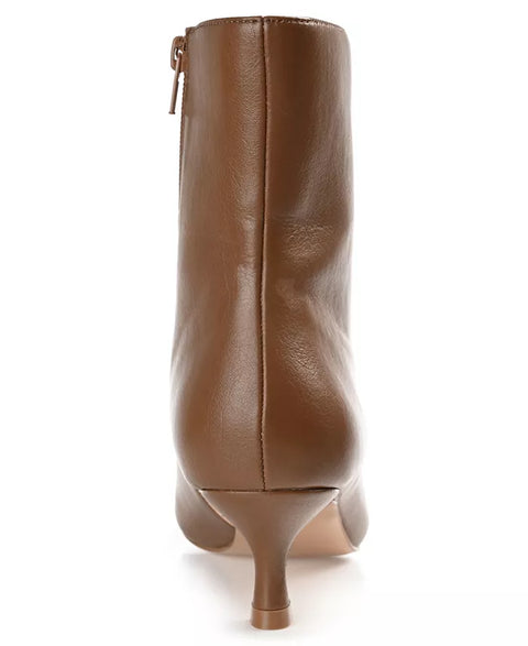 Journee Collection Women's Brown Arely Kitten Heel Pointed Toe Dress Booties | Journee Collection In Lebanon