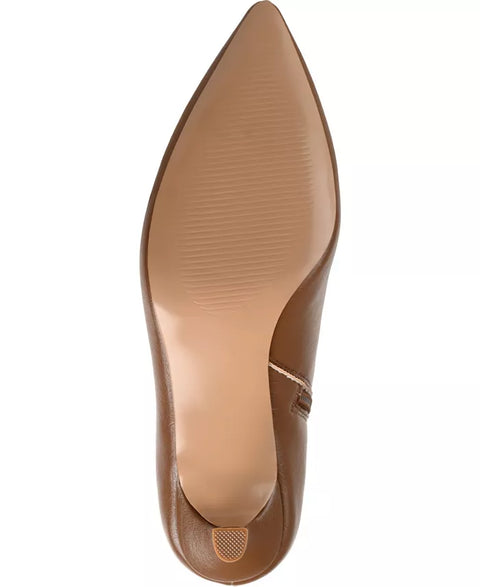 Journee Collection Women's Brown Arely Kitten Heel Pointed Toe Dress Booties | Journee Collection In Lebanon